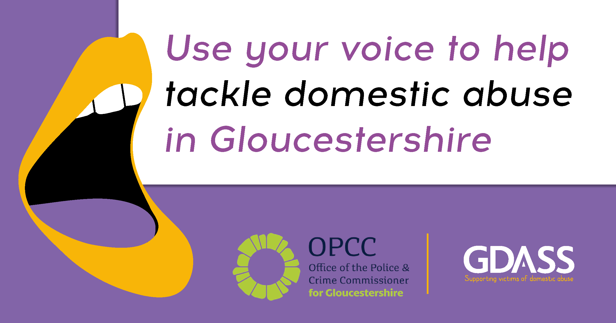 Use your voice to tackle domestic abuse in Gloucestershire